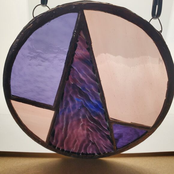 Stained Glass & Copper 6 Inch Suncatcher On Chain Window Hanging Memory Gift - Picture 4 of 7